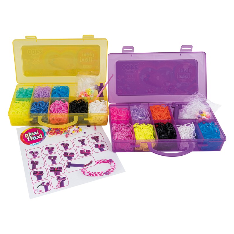 AS Plexi Flexi Love Θήκη Με 2400 Λαστιχάκια & 30 Αξεσουάρ Για Ηλικίες 5+ Χρονών