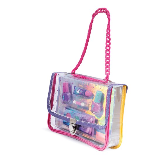 HappiHobbi Σετ Ομορφιάς Ροζ Τσάντα με Αλυσίδα Για 6+ Χρονών HappiHobbi Σετ Ομορφιάς Ροζ Τσάντα με Αλυσίδα Για 6+ Χρονών