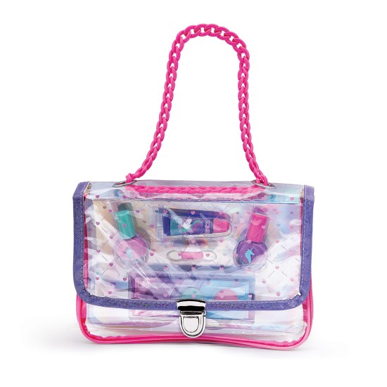 HappiHobbi Σετ Ομορφιάς Ροζ Τσάντα με Αλυσίδα Για 6+ Χρονών HappiHobbi Σετ Ομορφιάς Ροζ Τσάντα με Αλυσίδα Για 6+ Χρονών