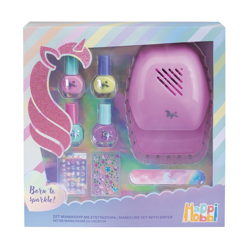HappiHobbi Σετ Μανικιούρ με Στεγνωτήρα Για 6+ Χρονών