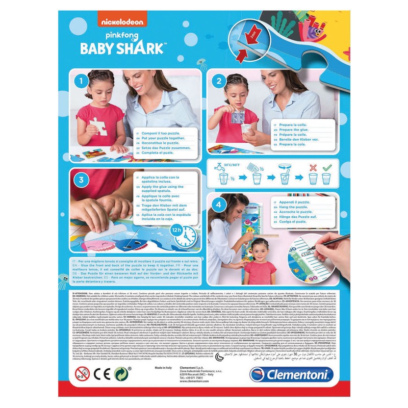 Clementoni Παιδικό Παζλ Maxi Μέτρησε Με Baby Shark 30 τμχ
