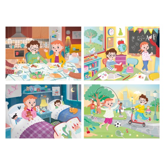 Clementoni Παιδικό Παζλ Super Color Mattina - Pomeriggio - Sera - Notte 2x20 + 2x60 τμχ Clementoni Παιδικό Παζλ Super Color Mattina - Pomeriggio - Sera - Notte 2x20 + 2x60 τμχ