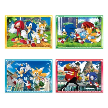 Clementoni Παιδικό Παζλ 4 in 1 Super Color Sonic 12-16-20-24 τμχ