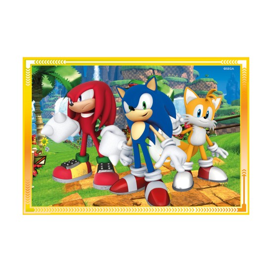 Clementoni Παιδικό Παζλ 4 in 1 Super Color Sonic 12-16-20-24 τμχ