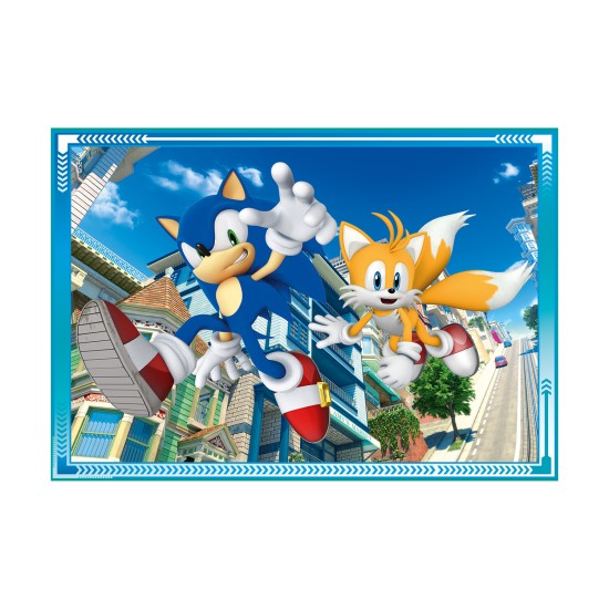 Clementoni Παιδικό Παζλ 4 in 1 Super Color Sonic 12-16-20-24 τμχ