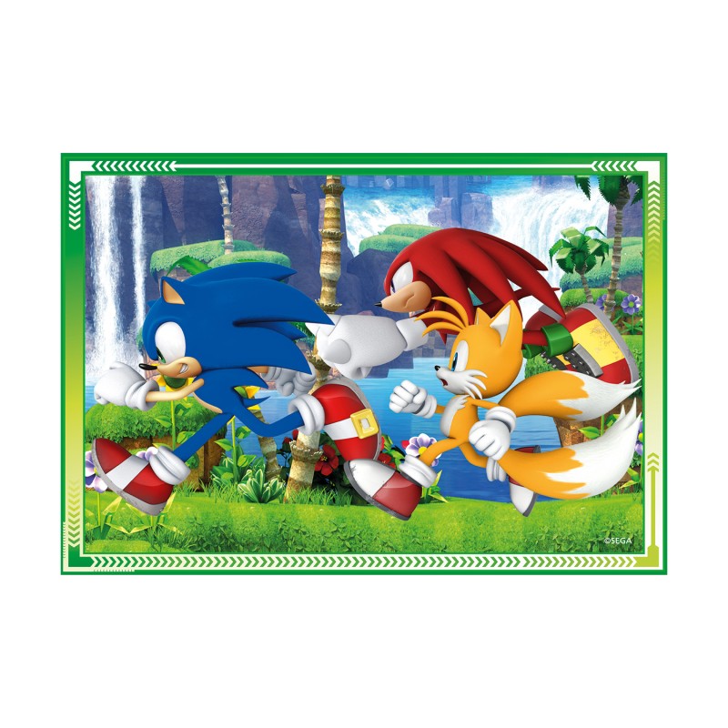 Clementoni Παιδικό Παζλ 4 in 1 Super Color Sonic 12-16-20-24 τμχ