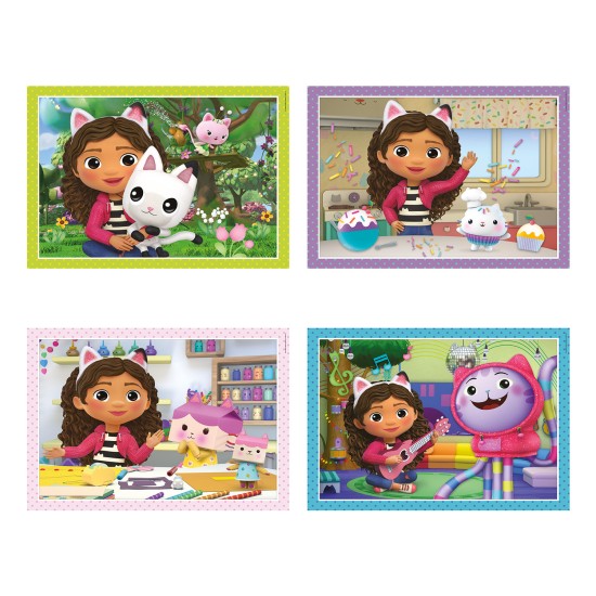 Clementoni Παιδικό Παζλ 4 in 1 Super Color DreamWorks Gabby's Dollhouse 12-16-20-24 τμχ Clementoni Παιδικό Παζλ 4 in 1 Super Color DreamWorks Gabbys Dollhouse 12-16-20-24 τμχ