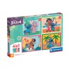 Clementoni Παιδικό Παζλ 4 in 1 Super Color Disney Stich 12-16-20-24 τμχ