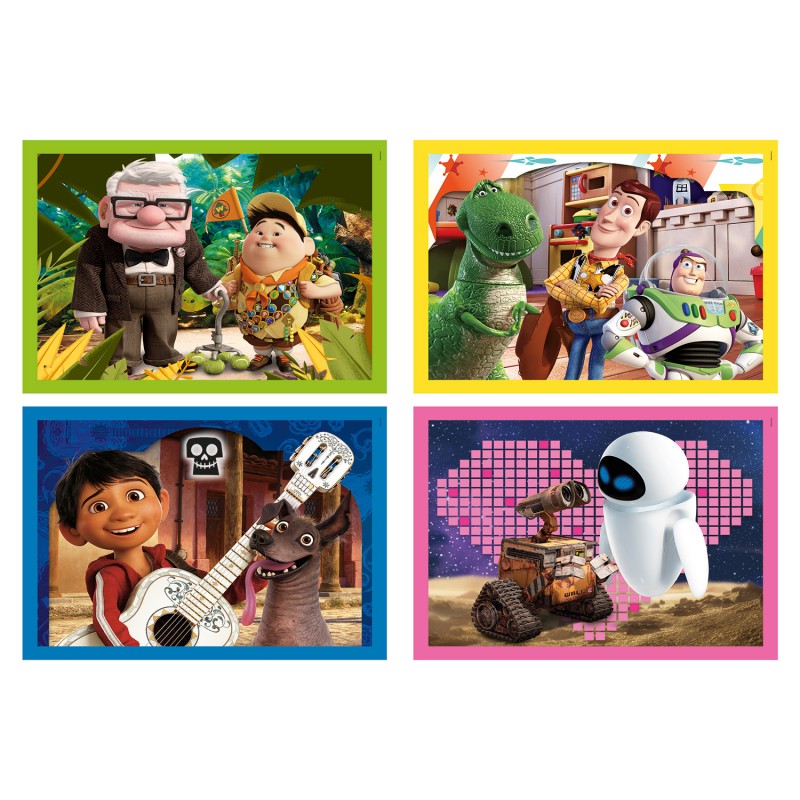 Clementoni Παιδικό Παζλ 4 in 1 Super Color Disney Pixar 12-16-20-24 τμχ