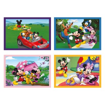 Clementoni Παιδικό Παζλ 4 in 1 Super Color Disney Mickey Mouse Club House 12-16-20-24 τμχ