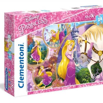Clementoni Παιδικό Παζλ Maxi Super Color Disney Princess: Μαλλιά Κουβάρια 24 τμχ