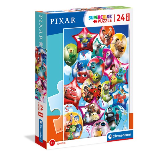 Clementoni Παιδικό Παζλ Maxi Super Color Pixar Party 24 τμχ Clementoni Παιδικό Παζλ Maxi Super Color Pixar Party 24 τμχ