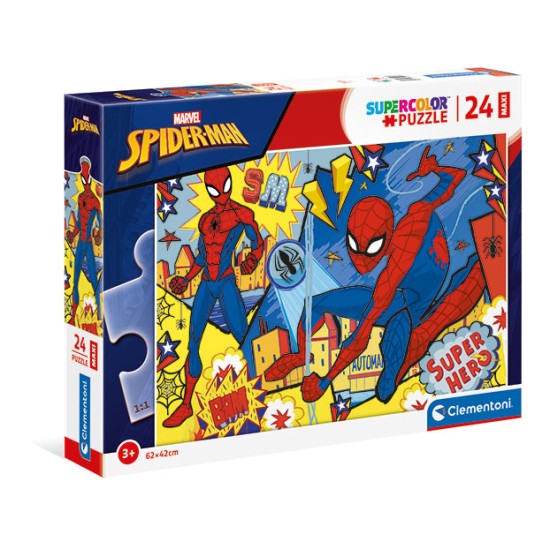 Clementoni Παιδικό Παζλ Maxi Super Color Spiderman 24 τμχ Clementoni Παιδικό Παζλ Maxi Super Color Spiderman 24 τμχ