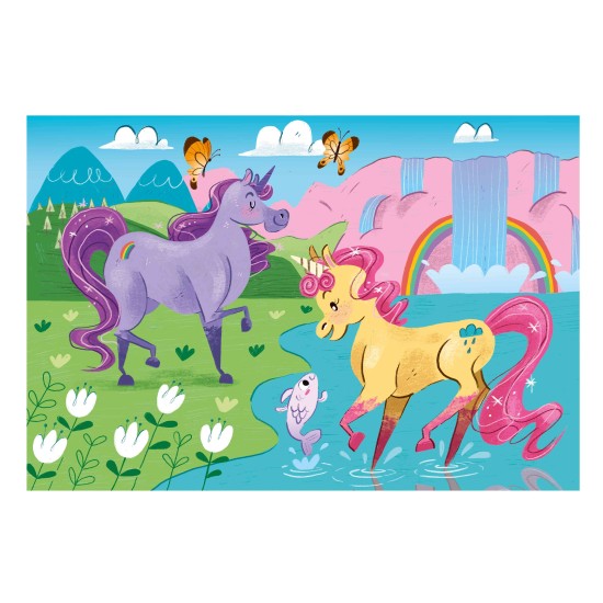 Clementoni Παιδικό Παζλ Super Color I Believe In Unicorns 2x20 τμχ Clementoni Παιδικό Παζλ Super Color I Believe In Unicorns 2x20 τμχ