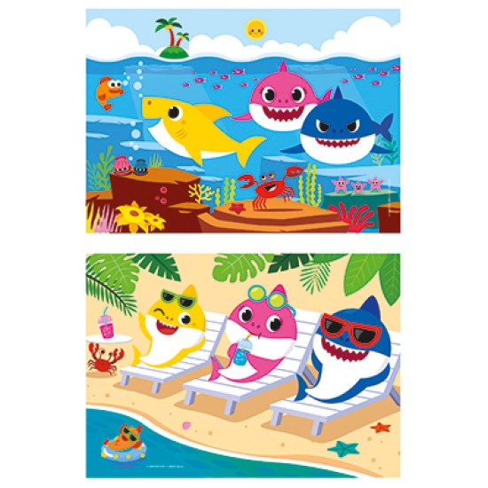 Clementoni Παιδικό Παζλ Super Color Baby Shark 2x20 τμχ Clementoni Παιδικό Παζλ Super Color Baby Shark 2x20 τμχ