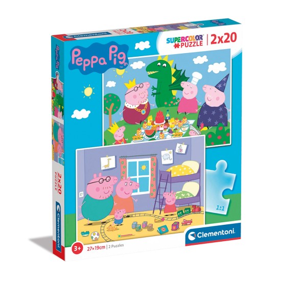 Clementoni Παιδικό Παζλ Super Color Peppa Pig 2x20 τμχ Clementoni Παιδικό Παζλ Super Color Peppa Pig 2x20 τμχ