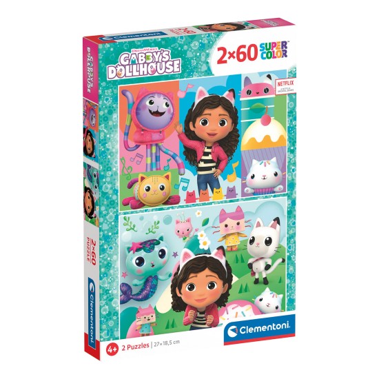 Clementoni Παιδικό Παζλ Super Color DreamWorks Gabbys Dollhouse 2x60 τμχ