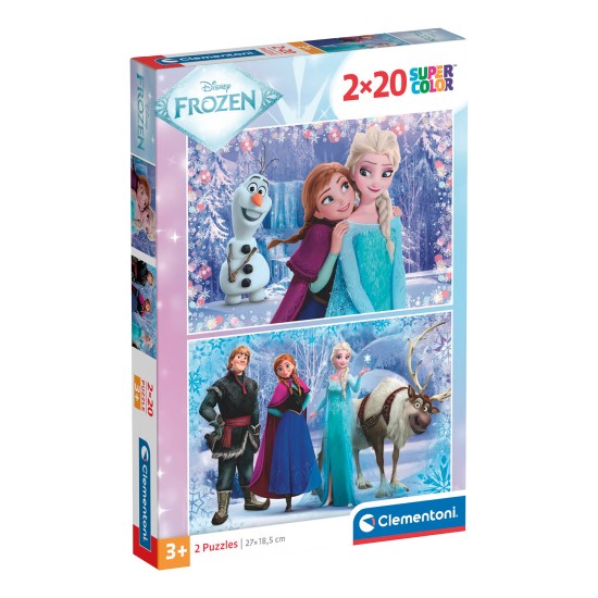 Clementoni Παιδικό Παζλ Super Color Disney Frozen 2x20 τμχ Clementoni Παιδικό Παζλ Super Color Disney Frozen 2x20 τμχ