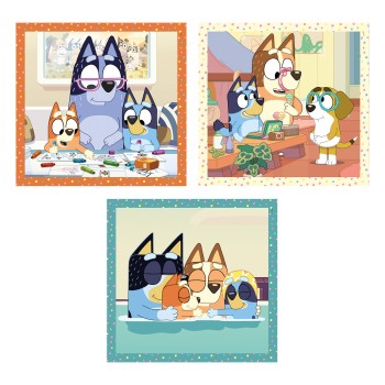 Clementoni Παιδικό Παζλ Super Color Bluey 3x48 τμχ