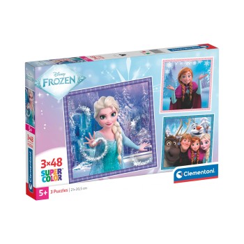 Clementoni Παιδικό Παζλ Super Color Disney Frozen 3x48 τμχ