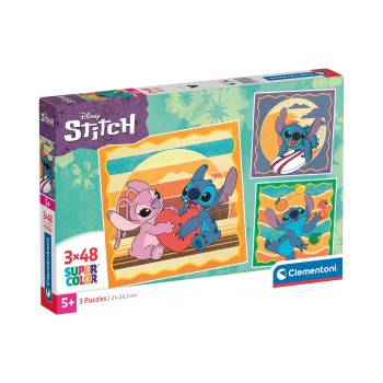 Clementoni Παιδικό Παζλ Super Color Disney Stich 3x48 τμχ