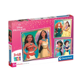 Clementoni Παιδικό Παζλ Super Color Disney Princess 3x48 τμχ