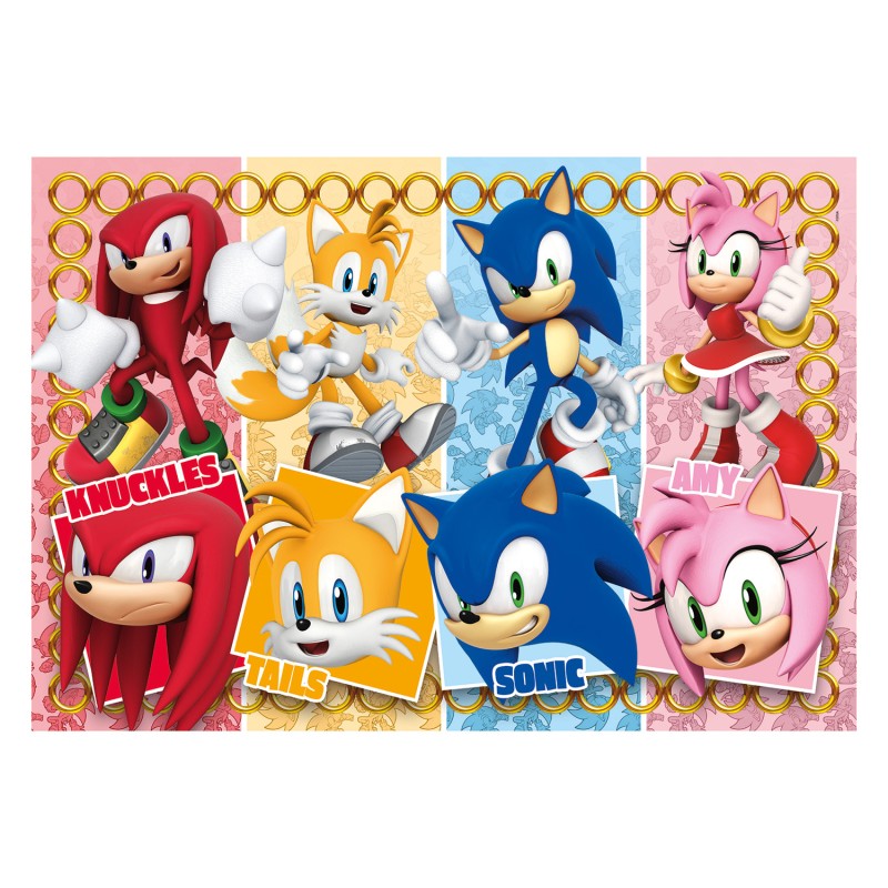 Clementoni Παιδικό Παζλ Maxi Super Color Sonic 60 τμχ