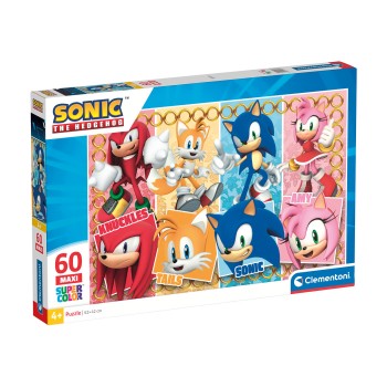 Clementoni Παιδικό Παζλ Maxi Super Color Sonic 60 τμχ