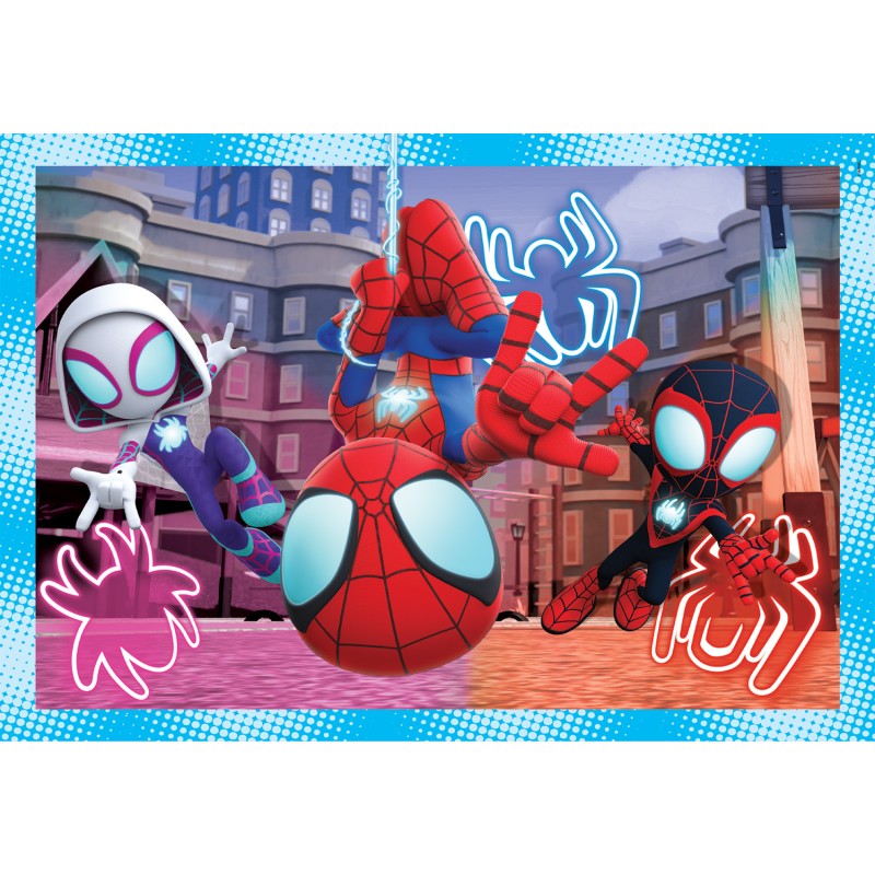 Clementoni Παιδικό Παζλ 4 in 1 Super Color Marvel Spidey Και Οι Απίθανοι Φίλοι Του 12-16-20-24 τμχ