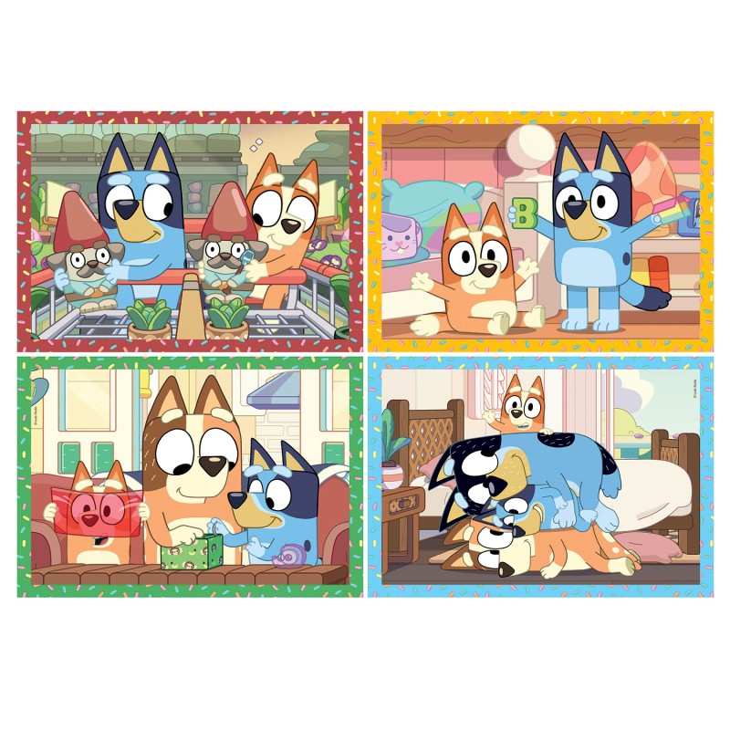 Clementoni Παιδικό Παζλ 4 in 1 Super Color Bluey 12-16-20-24 τμχ