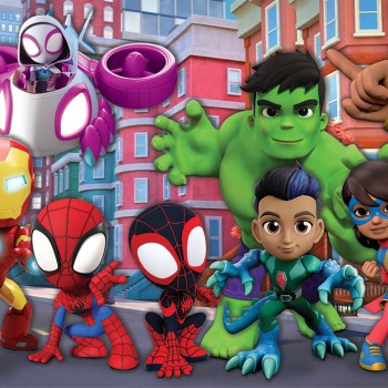 Clementoni Παιδικό Παζλ Maxi Super Color Marvel Spidey Και Οι Απίθανοι Φίλοι Του 24 τμχ