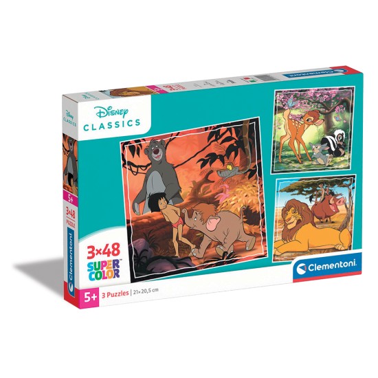 Clementoni Παιδικό Παζλ Super Color Disney Classics 3x48 τμχ Clementoni Παιδικό Παζλ Super Color Disney Classics 3x48 τμχ