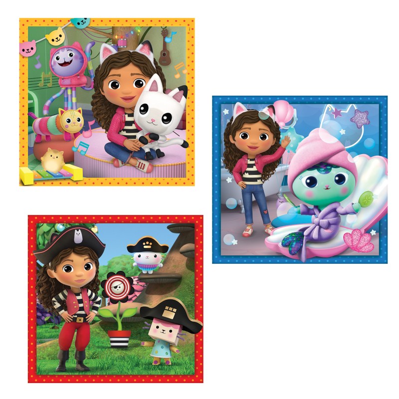 Clementoni Παιδικό Παζλ Super Color Gabbys Dollhouse 3x48 τμχ