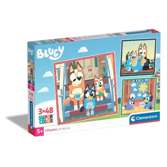 Clementoni Παιδικό Παζλ Super Color Bluey 3x48 τμχ Clementoni Παιδικό Παζλ Super Color Bluey 3x48 τμχ