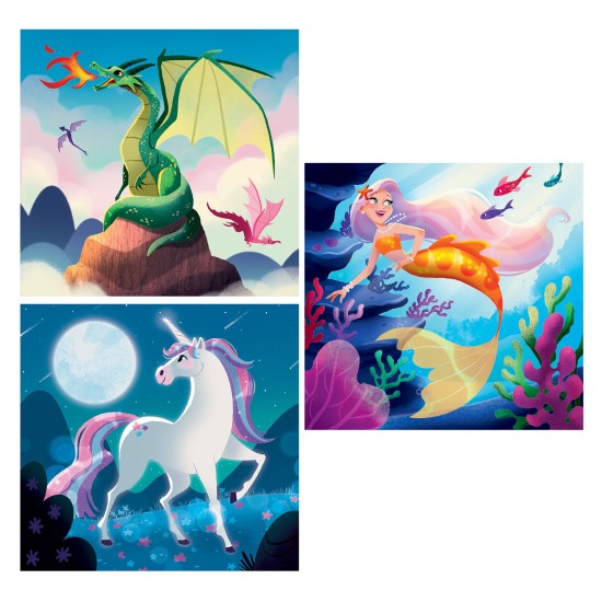 Clementoni Παιδικό Παζλ Super Color Fantastic Creatures 3x48 τμχ Clementoni Παιδικό Παζλ Super Color Fantastic Creatures 3x48 τμχ