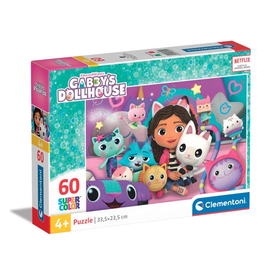 Clementoni Παιδικό Παζλ Super Color Gabbys Dollhouse 60 τμχ