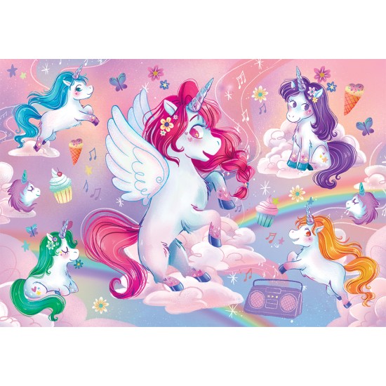 Clementoni Παιδικό Παζλ Maxi Super Color Jolly Unicorns 24 τμχ Clementoni Παιδικό Παζλ Maxi Super Color Jolly Unicorns 24 τμχ