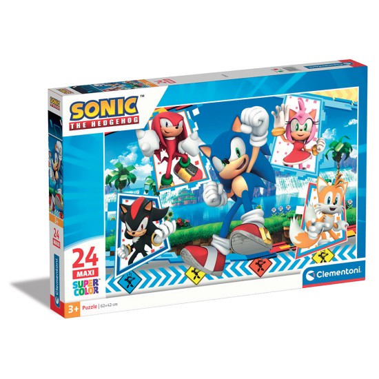 Clementoni Παιδικό Παζλ Maxi Super Color Sonic The Hedgehog 24 τμχ Clementoni Παιδικό Παζλ Maxi Super Color Sonic The Hedgehog 24 τμχ