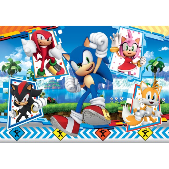 Clementoni Παιδικό Παζλ Maxi Super Color Sonic The Hedgehog 24 τμχ Clementoni Παιδικό Παζλ Maxi Super Color Sonic The Hedgehog 24 τμχ
