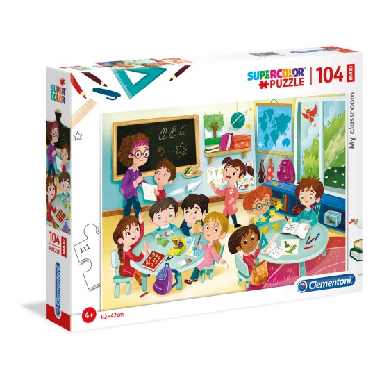Clementoni Παιδικό Παζλ Maxi Super Color Η Τάξη Μου 104 τμχ Clementoni Παιδικό Παζλ Maxi Super Color Η Τάξη Μου 104 τμχ