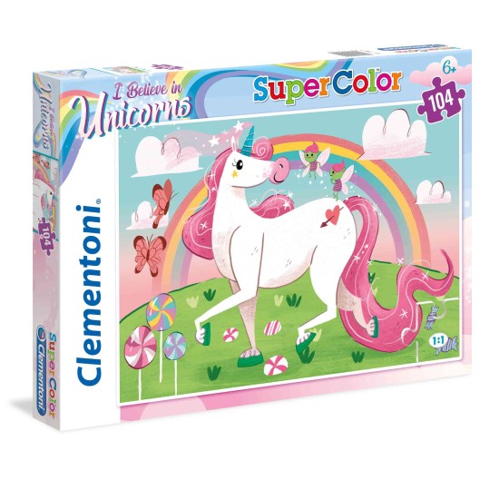 Clementoni Παιδικό Παζλ Super Color I Believe In Unicorns 104 τμχ Clementoni Παιδικό Παζλ Super Color I Believe In Unicorns 104 τμχ