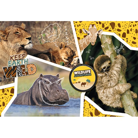 Clementoni Παιδικό Παζλ Super Color National Geo Kids Wildlife Adventurer 104 τμχ