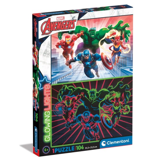 Clementoni Παιδικό Παζλ Glowing Lights Avengers 104 τμχ Clementoni Παιδικό Παζλ Glowing Lights Avengers 104 τμχ