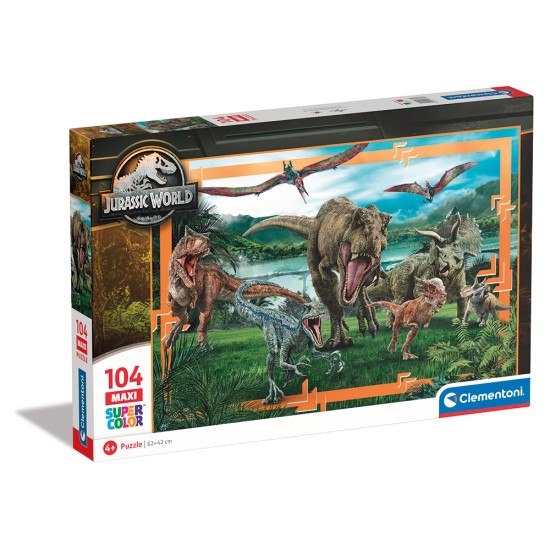 Clementoni Παιδικό Παζλ Maxi Supercolor Jurassic World 104 τμχ Clementoni Παιδικό Παζλ Maxi Supercolor Jurassic World 104 τμχ