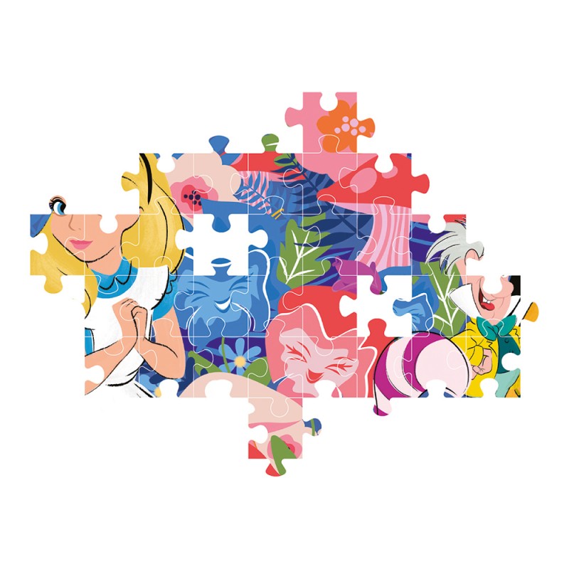 Clementoni Παιδικό Παζλ Supercolor Disney Αλίκη Στη Χώρα Των Θαυμάτων 104 τμχ