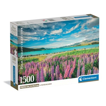 Clementoni Παζλ High Quality Collection Λεβάντες στη Λίμνη Τεκάπο 1500 τμχ - Compact Box