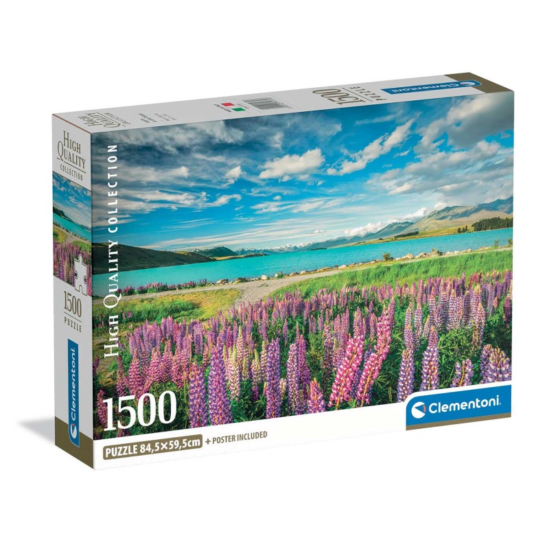 Clementoni Παζλ High Quality Collection Λεβάντες στη Λίμνη Τεκάπο 1500 τμχ - Compact Box
