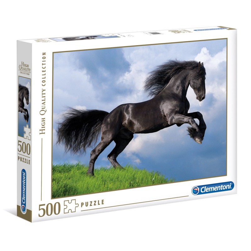 Clementoni Παζλ High Quality Collection Fresian Μαύρο Αλογο 500 τμχ