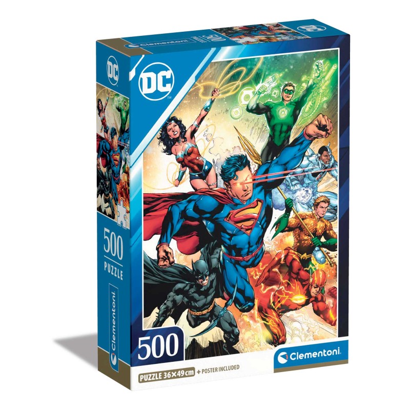 Clementoni Παζλ High Quality Collection DC Comics Justice League 500 τμχ - Compact Box