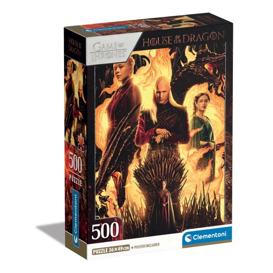 Clementoni Παζλ House of the Dragon 500 τμχ - Compact Box Clementoni Παζλ House of the Dragon 500 τμχ - Compact Box